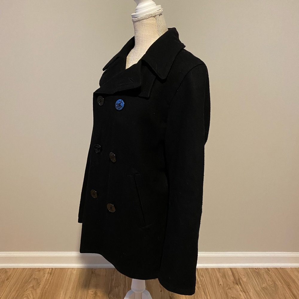 Wool Peacoat Jacket Black - Picture 5 of 9